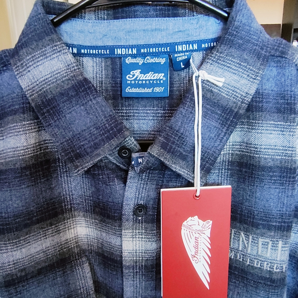 Men's Blue Plaid Shirt